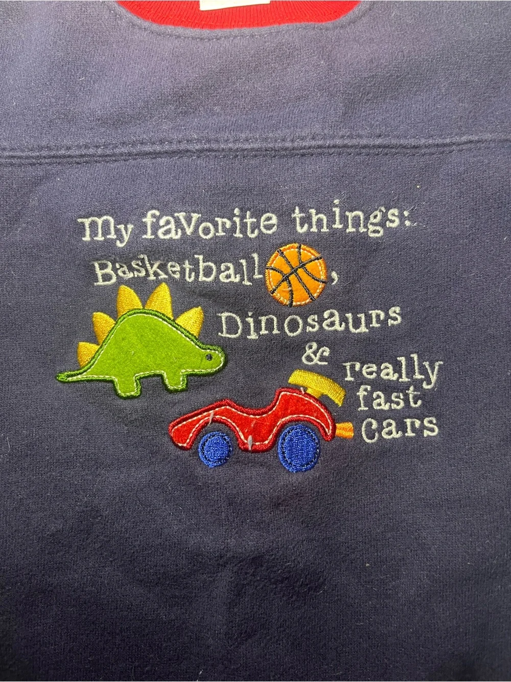 Vintage Carter’s Baby Romper 3M Blue Red Dinosaur Car Basketball Long Sleeve